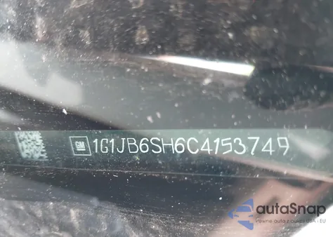 2012 Chevrolet Sonic 1Ls z USA, uszkodzony, nr VIN 1G1JB6SH6C4153749